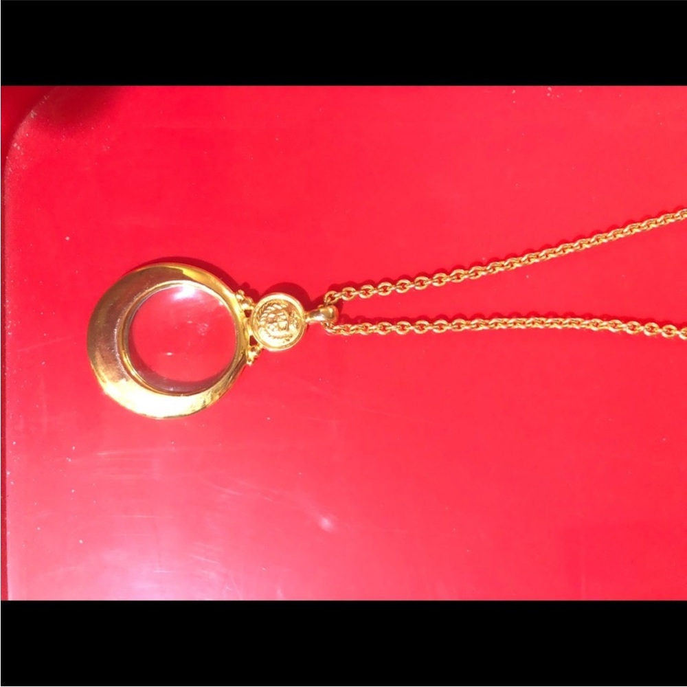 Vintage Decorative Magnifying Lens Necklace Classic Elegant Useful Jewelry